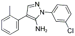 1-(3-CHLOROPHENYL)-4-(2-METHYLPHENYL)-1H-PYRAZOL-5-AMINE Struktur