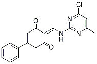 2-(((6-CHLORO-4-METHYLPYRIMIDIN-2-YL)AMINO)METHYLENE)-5-PHENYLCYCLOHEXANE-1,3-DIONE Struktur