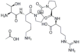 H-THR-LYS-PRO-PRO-ARG-OH ACETATE SALT Struktur