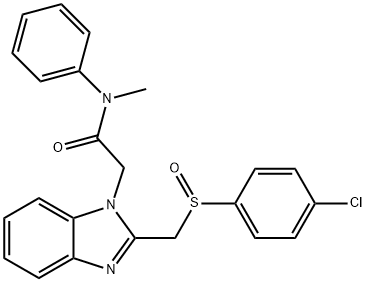 2-(2-([(4-CHLOROPHENYL)SULFINYL]METHYL)-1H-1,3-BENZIMIDAZOL-1-YL)-N-METHYL-N-PHENYLACETAMIDE Struktur