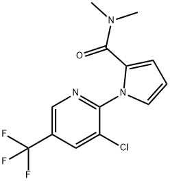 1-[3-CHLORO-5-(TRIFLUOROMETHYL)-2-PYRIDINYL]-N,N-DIMETHYL-1H-PYRROLE-2-CARBOXAMIDE Struktur