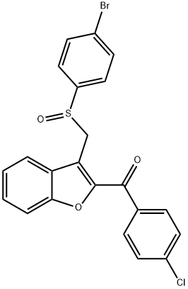 (3-([(4-BROMOPHENYL)SULFINYL]METHYL)-1-BENZOFURAN-2-YL)(4-CHLOROPHENYL)METHANONE Struktur