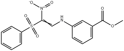 METHYL 3-([2-NITRO-2-(PHENYLSULFONYL)VINYL]AMINO)BENZENECARBOXYLATE Struktur