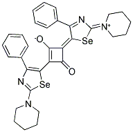 1,3-BIS(2-PIPERDINO-4-PHENYL-1,3-SELENAZOL-5-YL)-2-OXO-CYCLOBUTENYLIUM-4-OLAT Struktur