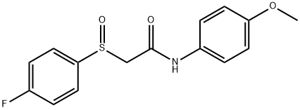 2-[(4-FLUOROPHENYL)SULFINYL]-N-(4-METHOXYPHENYL)ACETAMIDE Struktur