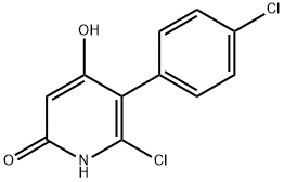 6-CHLORO-5-(4-CHLOROPHENYL)-2,4-PYRIDINEDIOL Struktur