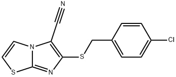 6-[(4-CHLOROBENZYL)SULFANYL]IMIDAZO[2,1-B][1,3]THIAZOLE-5-CARBONITRILE Struktur