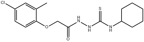 1-(2-(4-CHLORO-2-METHYLPHENOXY)ACETYL)-4-CYCLOHEXYLTHIOSEMICARBAZIDE Struktur