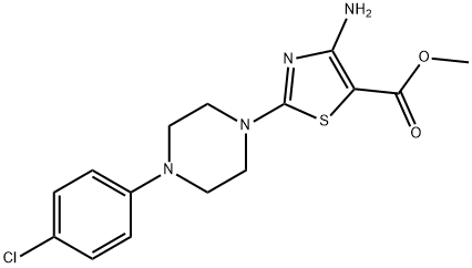 METHYL 4-AMINO-2-[4-(4-CHLOROPHENYL)PIPERAZINO]-1,3-THIAZOLE-5-CARBOXYLATE Struktur