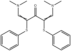 1,5-BIS(DIMETHYLAMINO)-2,4-BIS(PHENYLSULFANYL)-1,4-PENTADIEN-3-ONE Struktur