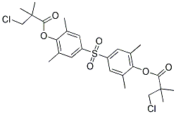 4-((4-[(3-CHLORO-2,2-DIMETHYLPROPANOYL)OXY]-3,5-DIMETHYLPHENYL)SULFONYL)-2,6-DIMETHYLPHENYL 3-CHLORO-2,2-DIMETHYLPROPANOATE Struktur