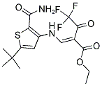 ETHYL 3-([2-(AMINOCARBONYL)-5-(TERT-BUTYL)-3-THIENYL]AMINO)-2-(2,2,2-TRIFLUOROACETYL)ACRYLATE Struktur