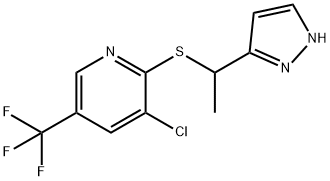 3-CHLORO-2-([1-(1H-PYRAZOL-5-YL)ETHYL]SULFANYL)-5-(TRIFLUOROMETHYL)PYRIDINE Struktur