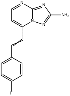 7-(4-FLUOROSTYRYL)[1,2,4]TRIAZOLO[1,5-A]PYRIMIDIN-2-AMINE Struktur