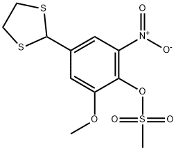 4-(1,3-DITHIOLAN-2-YL)-2-METHOXY-6-NITROPHENYL METHANESULFONATE Struktur