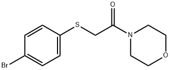 2-[(4-BROMOPHENYL)SULFANYL]-1-MORPHOLINO-1-ETHANONE Struktur