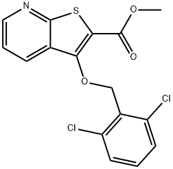 METHYL 3-[(2,6-DICHLOROBENZYL)OXY]THIENO[2,3-B]PYRIDINE-2-CARBOXYLATE Struktur