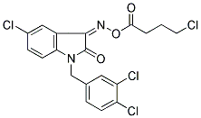 5-CHLORO-3-([(4-CHLOROBUTANOYL)OXY]IMINO)-1-(3,4-DICHLOROBENZYL)-1,3-DIHYDRO-2H-INDOL-2-ONE Struktur