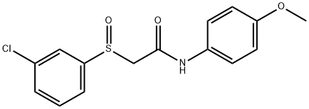 2-[(3-CHLOROPHENYL)SULFINYL]-N-(4-METHOXYPHENYL)ACETAMIDE Struktur