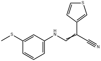 3-[3-(METHYLSULFANYL)ANILINO]-2-(3-THIENYL)ACRYLONITRILE Struktur