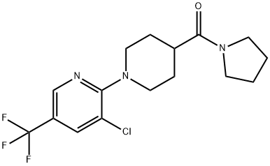 (1-[3-CHLORO-5-(TRIFLUOROMETHYL)-2-PYRIDINYL]-4-PIPERIDINYL)(1-PYRROLIDINYL)METHANONE Struktur