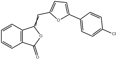 3-([5-(4-CHLOROPHENYL)-2-FURYL]METHYLENE)-2-BENZOFURAN-1(3H)-ONE Struktur