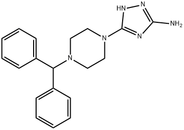 5-(4-BENZHYDRYLPIPERAZINO)-1H-1,2,4-TRIAZOL-3-AMINE Struktur