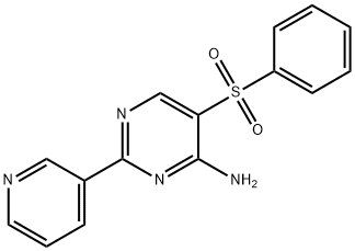 5-(PHENYLSULFONYL)-2-(3-PYRIDINYL)-4-PYRIMIDINAMINE Struktur