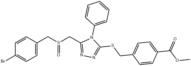 METHYL 4-([(5-([(4-BROMOBENZYL)SULFINYL]METHYL)-4-PHENYL-4H-1,2,4-TRIAZOL-3-YL)SULFANYL]METHYL)BENZENECARBOXYLATE Struktur