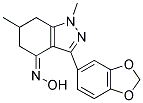 3-BENZO[D]1,3-DIOXOLEN-5-YL-4-(HYDROXYIMINO)-1,6-DIMETHYL-5,6,7-TRIHYDRO1H-INDAZOLE Struktur