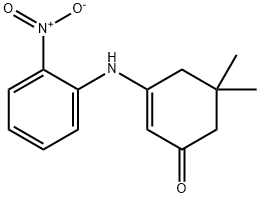 5,5-DIMETHYL-3-((2-NITROPHENYL)AMINO)CYCLOHEX-2-EN-1-ONE Struktur