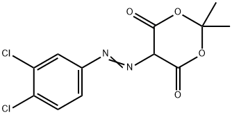 5-((3,4-DICHLOROPHENYL)DIAZENYL)-2,2-DIMETHYL-1,3-DIOXANE-4,6-DIONE Struktur