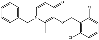 1-BENZYL-3-[(2,6-DICHLOROBENZYL)OXY]-2-METHYL-4(1H)-PYRIDINONE Struktur