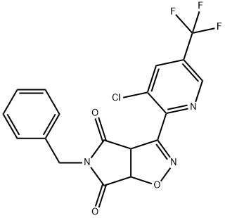 5-BENZYL-3-[3-CHLORO-5-(TRIFLUOROMETHYL)-2-PYRIDINYL]-3AH-PYRROLO[3,4-D]ISOXAZOLE-4,6(5H,6AH)-DIONE Struktur