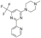 4-(4-METHYLPIPERAZINO)-2-(2-PYRIDINYL)-6-(TRIFLUOROMETHYL)PYRIMIDINE Struktur