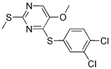 4-[(3,4-DICHLOROPHENYL)SULFANYL]-2-(METHYLSULFANYL)-5-PYRIMIDINYL METHYL ETHER Struktur