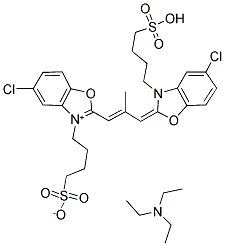 5-CHLORO-3-(4-SULFOBUTYL)-2-(2-[(5-CHLORO-3-(4-SULFOBUTYL)-2-BENZOXAZOLINYLIDENE)-2-METHYL-1-PROPENYL]BENZOXAZOLIUM HYDROXIDE, INNER SALT Struktur