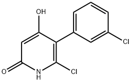 6-CHLORO-5-(3-CHLOROPHENYL)-2,4-PYRIDINEDIOL Struktur