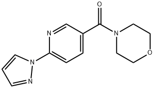 MORPHOLINO[6-(1H-PYRAZOL-1-YL)-3-PYRIDINYL]METHANONE Struktur