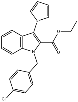 ETHYL 1-(4-CHLOROBENZYL)-3-(1H-PYRROL-1-YL)-1H-INDOLE-2-CARBOXYLATE Struktur