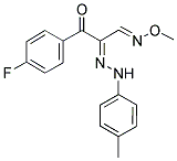 3-(4-FLUOROPHENYL)-2-[2-(4-METHYLPHENYL)HYDRAZONO]-3-OXOPROPANAL O-METHYLOXIME Struktur