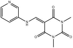 1,3-DIMETHYL-5-[(3-PYRIDINYLAMINO)METHYLENE]-2,4,6(1H,3H,5H)-PYRIMIDINETRIONE Struktur