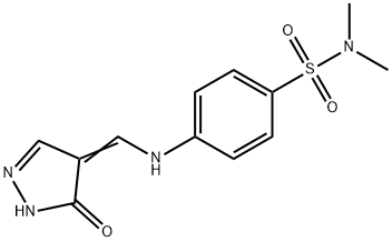 N,N-DIMETHYL-4-([(5-OXO-1,5-DIHYDRO-4H-PYRAZOL-4-YLIDEN)METHYL]AMINO)BENZENESULFONAMIDE Struktur