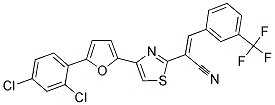 2-(4-[5-(2,4-DICHLOROPHENYL)-2-FURYL]-1,3-THIAZOL-2-YL)-3-[3-(TRIFLUOROMETHYL)PHENYL]ACRYLONITRILE Struktur