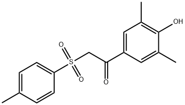 1-(4-HYDROXY-3,5-DIMETHYLPHENYL)-2-[(4-METHYLPHENYL)SULFONYL]-1-ETHANONE Struktur