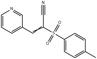 2-((4-METHYLPHENYL)SULFONYL)-3-(3-PYRIDYL)PROP-2-ENENITRILE Struktur