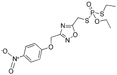 O,S-DIETHYL S-((3-[(4-NITROPHENOXY)METHYL]-1,2,4-OXADIAZOL-5-YL)METHYL) PHOSPHODITHIOATE Struktur