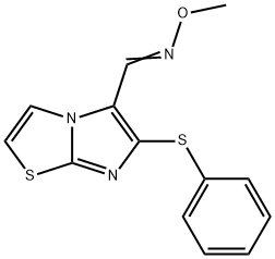 6-(PHENYLSULFANYL)IMIDAZO[2,1-B][1,3]THIAZOLE-5-CARBALDEHYDE O-METHYLOXIME Struktur