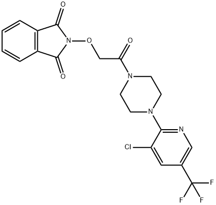 2-(2-(4-[3-CHLORO-5-(TRIFLUOROMETHYL)-2-PYRIDINYL]PIPERAZINO)-2-OXOETHOXY)-1H-ISOINDOLE-1,3(2H)-DIONE Struktur