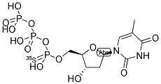 THYMIDINE 5'-(ALPHA-THIO)TRIPHOSPHATE, [35S]- Struktur